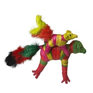 Vibrant Handmade Raffia Madagascar Figures